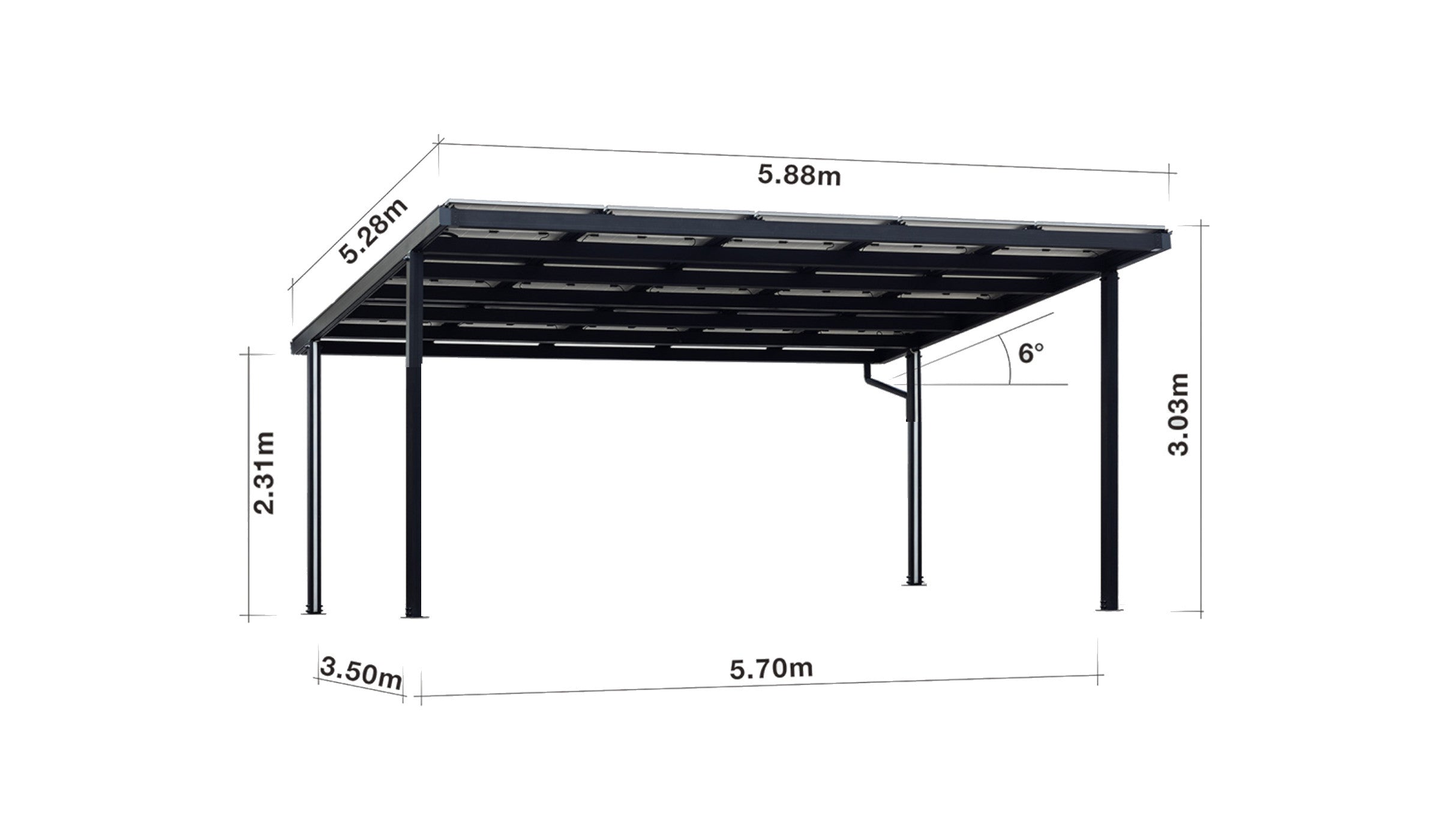 Solarcarport für 2 PKW