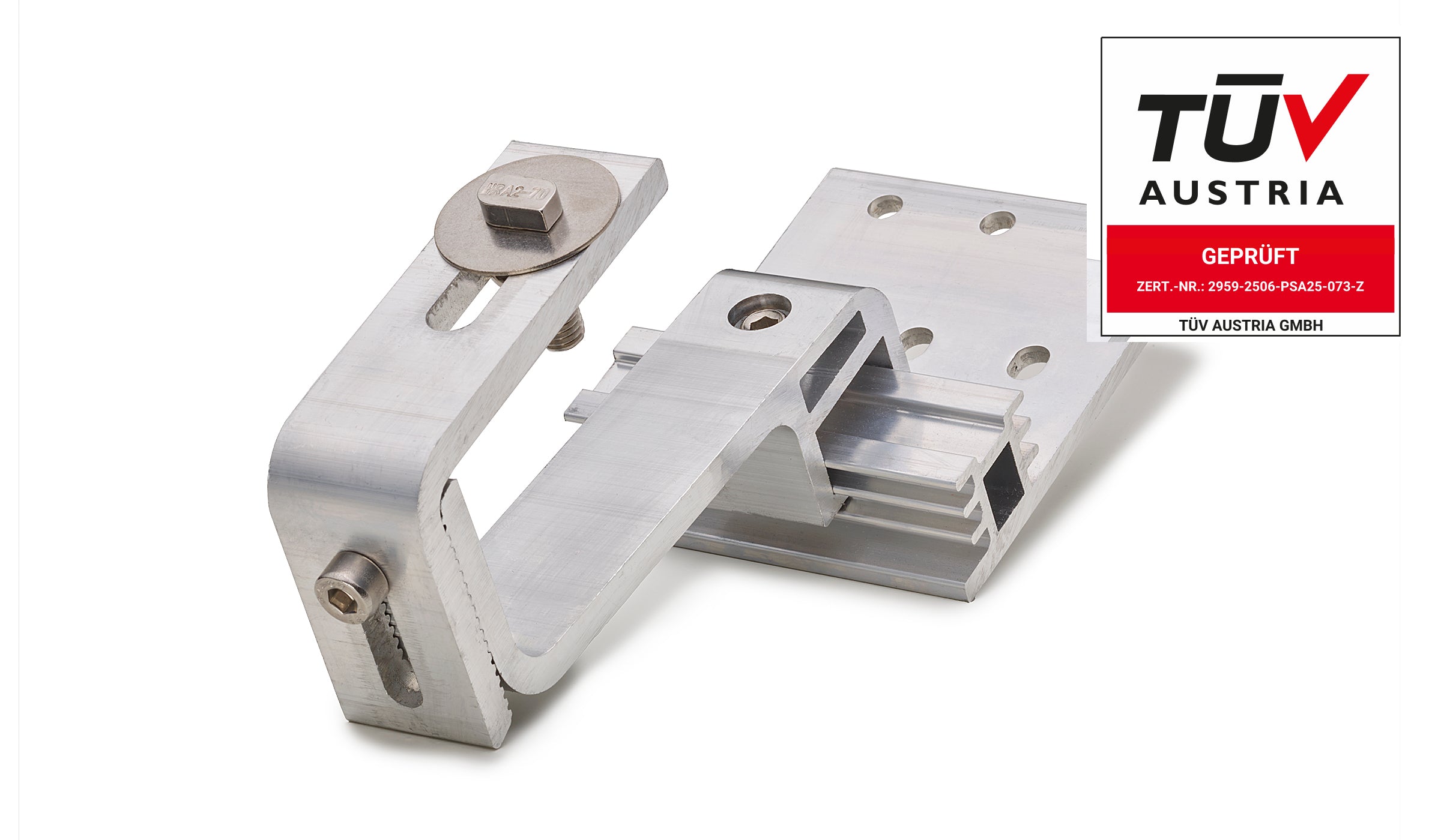 Ziegel Dachhaken (3fach verstellbar) Schwerlast Aluminium