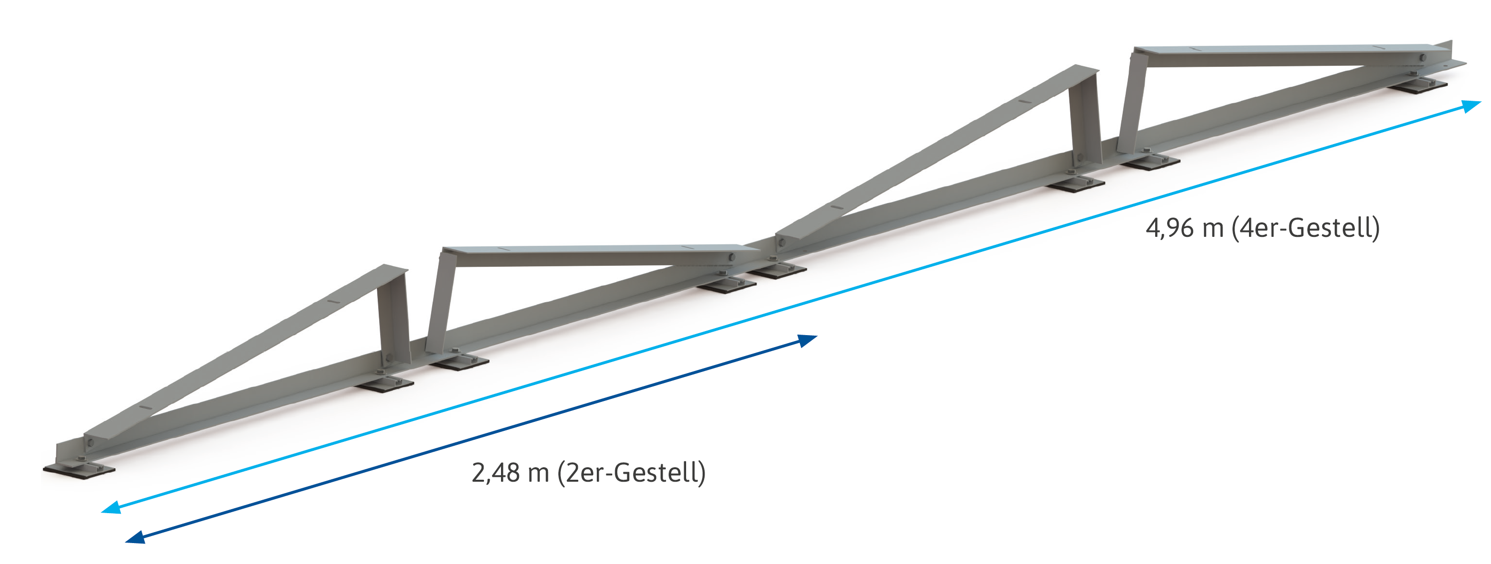 Flat East-West Flachdachsystem – Effiziente PV-Montage in Ost-West-Ausrichtung