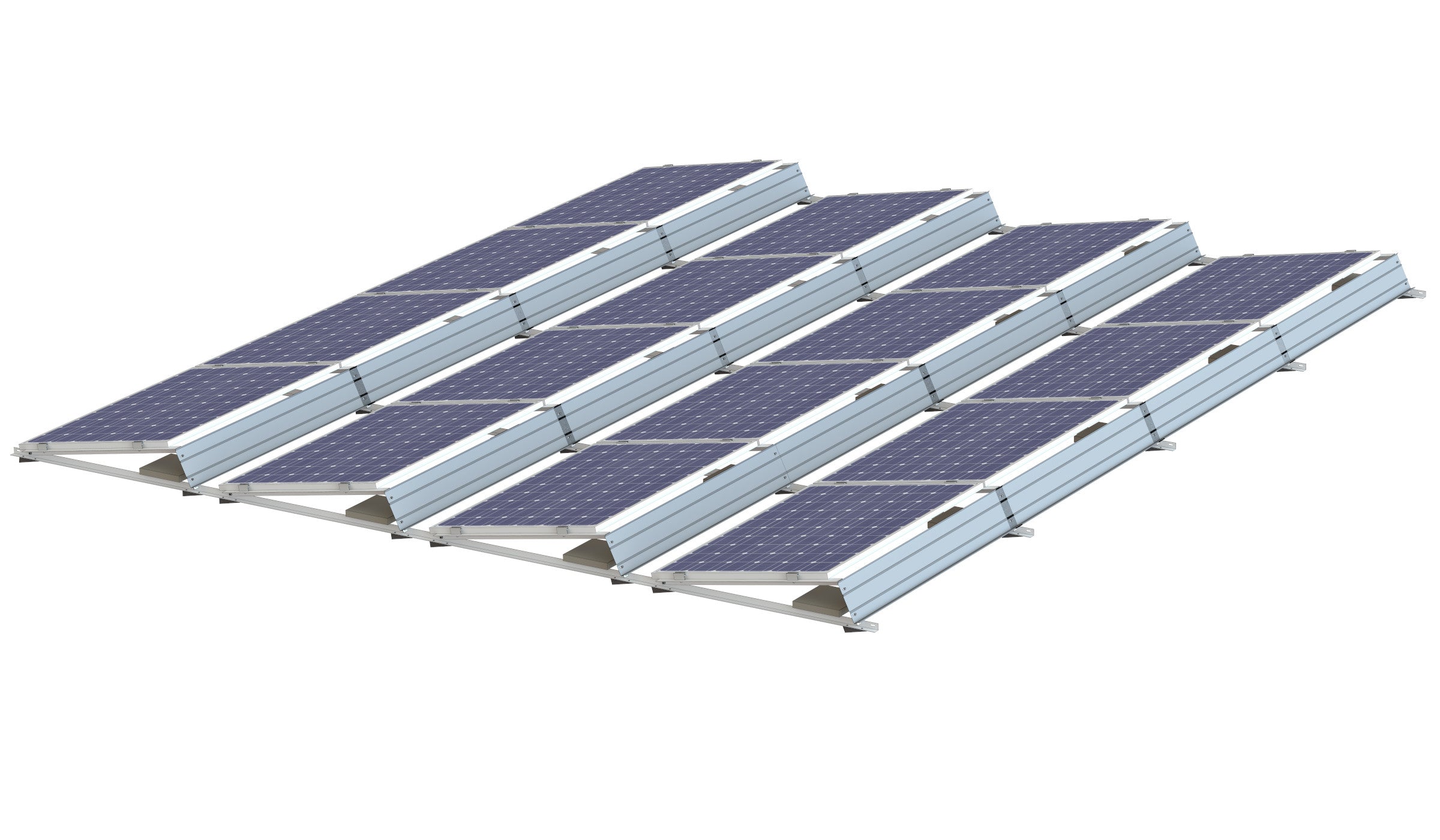Flat South | Flachdachsystem in Süd-Ausrichtung (1er-Gestelle)