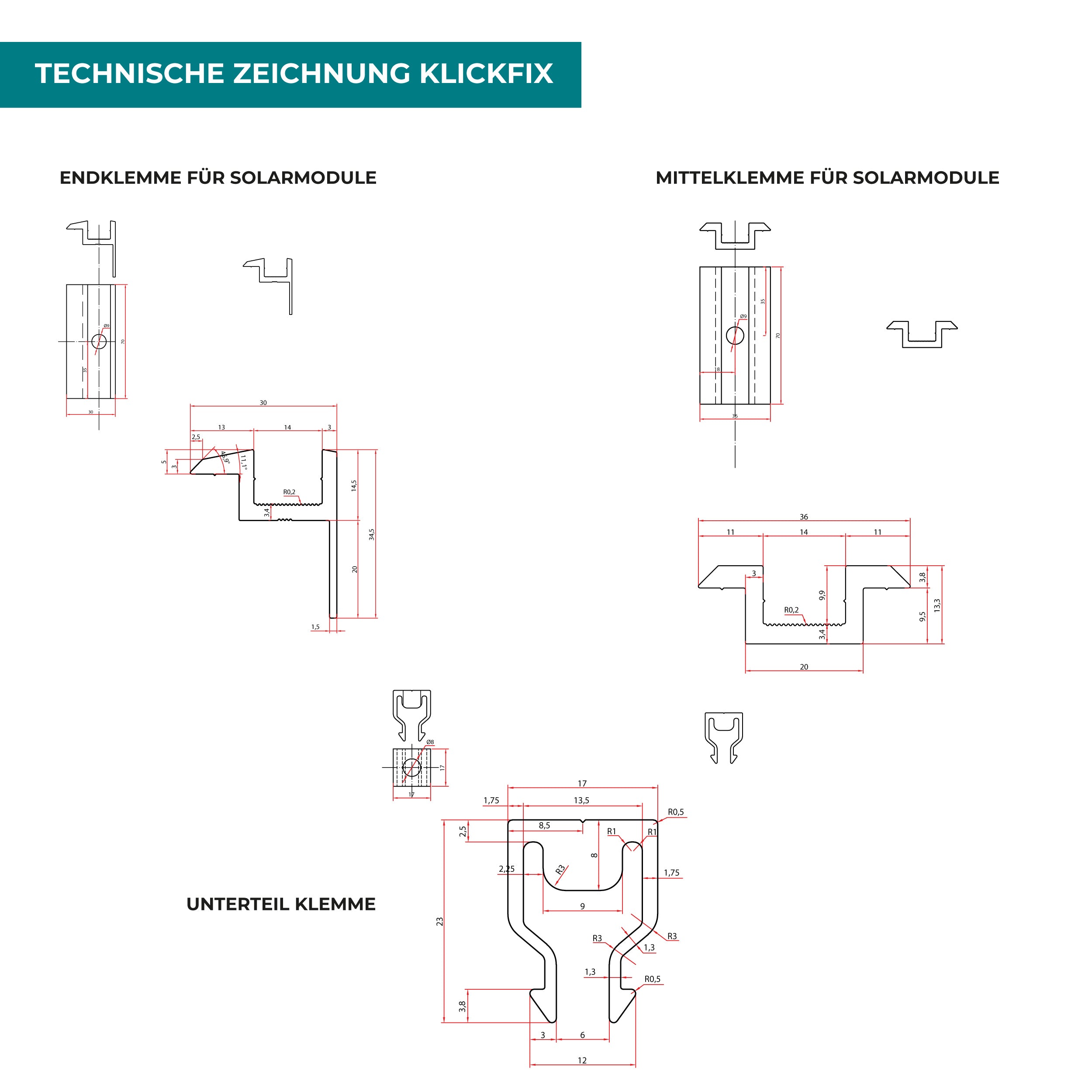 Klickfix-Befestigung: Photovoltaik auf Wellblech-, Faserzementdach