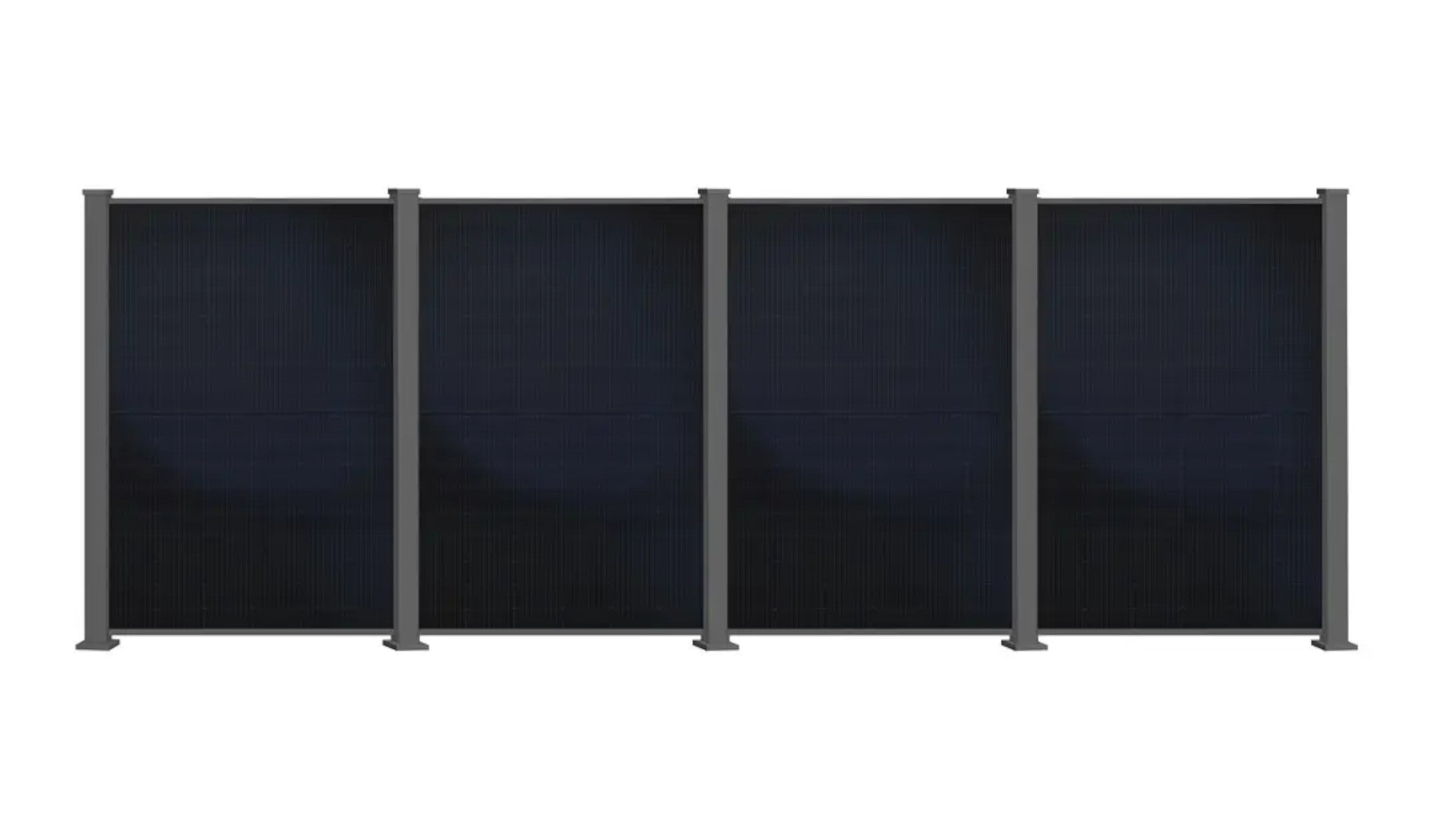 Solarzaun Basic hoch– Inklusive Bifazialem PV-Modul*