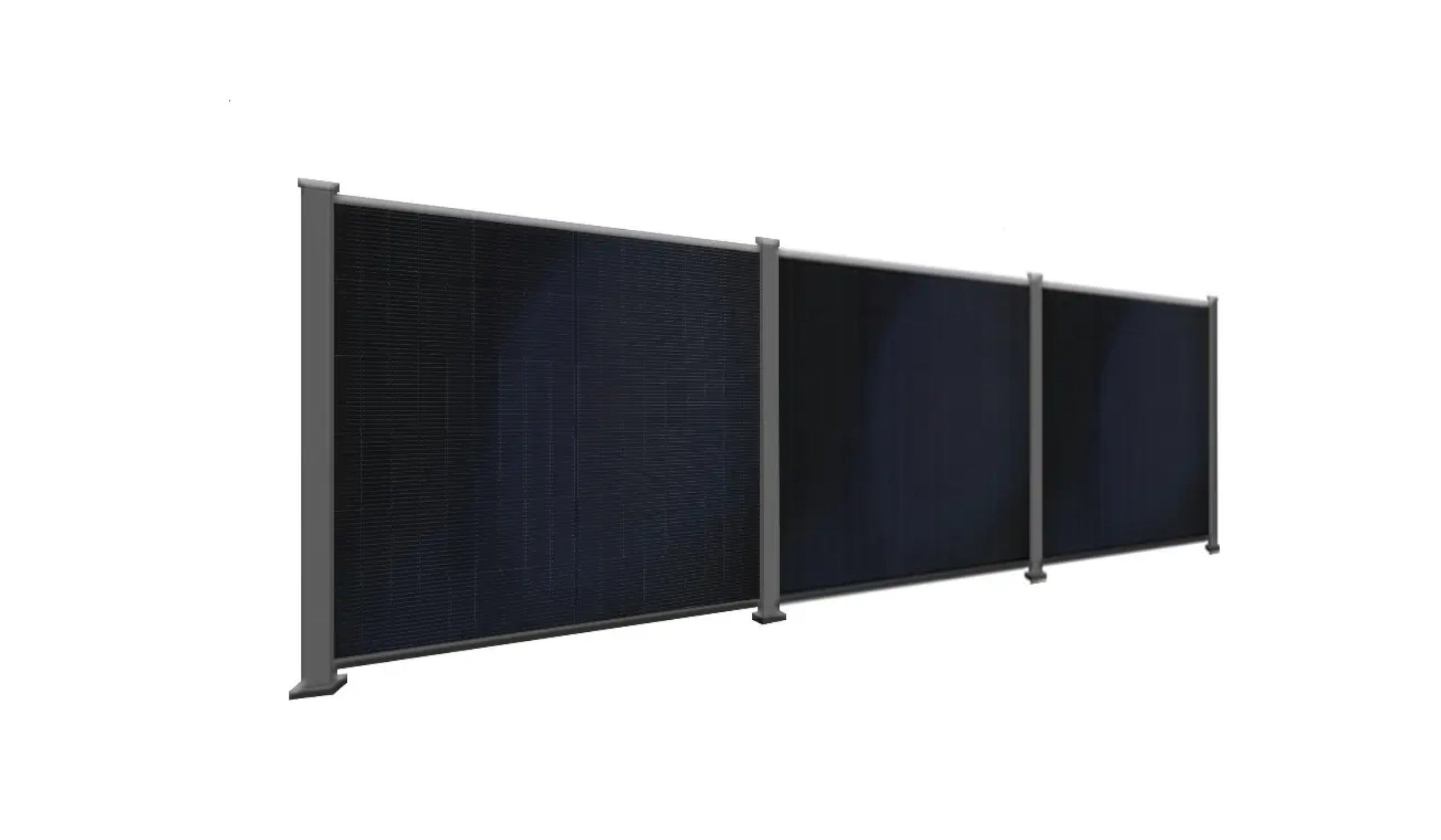 Solarzaun Basic Quer – Inklusive Bifazialem PV-Modul*